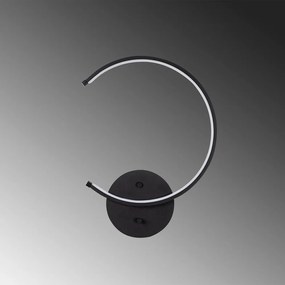 Čierne LED nástenné svietidlo ø 10 cm Moon – Opviq lights