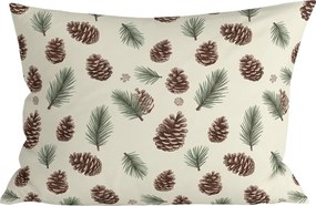 Bavlnená obliečka na vankúš PINE CONES 50x70 cm, farebný