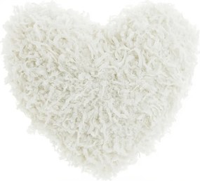 Dekoratívny vankúšik ROMEO HEART 45x45 cm, biely