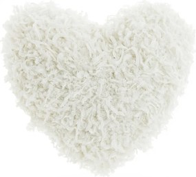 Dekoratívny vankúšik ROMEO HEART 45x45 cm, biely