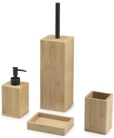 Gedy Gedy, MIDORI kozmetické zrkadlo na postavenie, 162x185mm, obojstranné, čierna/bambus, 2106