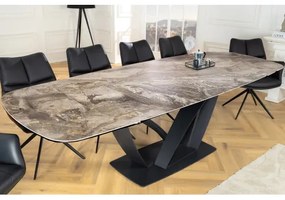 Rozkladací jedálenský stôl 45178 180/220/260 x 90cm Taupe Ceramik  - Komfort-nábytok
