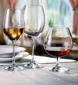 Dekorant svatby Pohárik na biele víno pre ženícha OBLEK