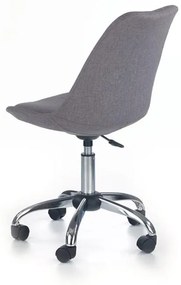 Kancelárska otočná stolička COCO — ekokoža / látka, viac farieb Biela ekokoža