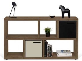 Hnedá knižnica v dekore orecha 150x83 cm Berlin – TemaHome