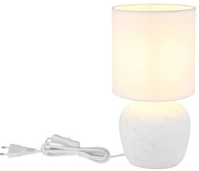 Globo 21739W - Stolná lampa MARBLE 1xE14/40W/230V biela
