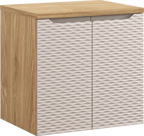 Comad Kúpeľňová skrinka pod doskové umývadlo Ocean Beige 60 béžová/dub olejovaný