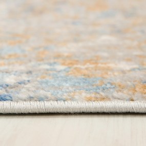 TA Koberec G512B WHITE/D_BLUE PORTLAND HIL Biely Obdĺžnikový Rozmer: 80x150 cm