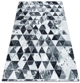 Koberec PATCHWORK 21722 sivý - imitácia kože krava, trojuholníky