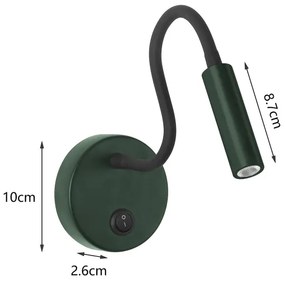 Brilagi - LED Flexibilná nástenná lampa MAYA LED/3W/230V 4000K zelená