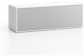Nízka skrinka LAYERS, výklopná, 1200 x 400 x 394 mm, biela / sivá