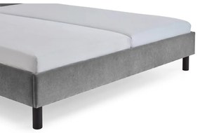 Sivá čalúnená dvojlôžková posteľ bez roštu 180x200 cm Joker – Meise Möbel