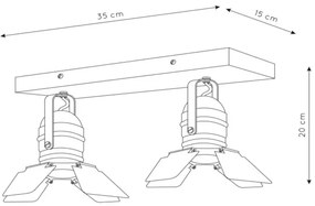 Lucide 17997/02/66 - Bodové svietidlo PICTO 2xGU10/35W/230V ružová