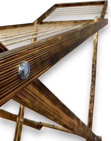 Veľký sušiak na bielizeň, sušiak na prádlo - tmavý, drevený, voľne stojací - trendy domácnosť