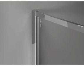 Mexen, Mexen Kioto-XF sprchová stena s rámom 90 x 202 cm, 10 mm mráz, chróm - 800-090-104-01-30-X