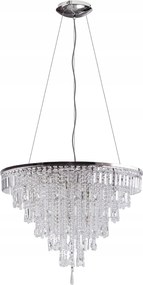 Krásna lampa s kaskádovým usporiadaním kryštálov do spálne Kalabria XL G9