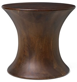 Príručný stolík/stolička Spin – hnedý