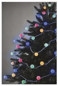 EMOS LED vonkajšia vianočná reťaz CHERRY, 40xLED, viacfarebné svetlo, 4m, časovač, gule