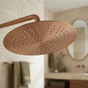 Rea Rea, okrúhla dažďová sprchová hlavica, JS-P014BRG, 30cm, medená matná, REA-P8605