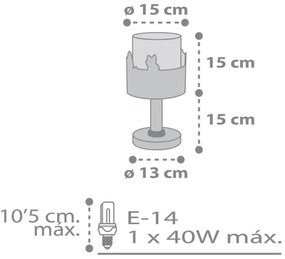 Dalber 61271 - Detská lampička LOVING DEER 1xE14/40W/230V