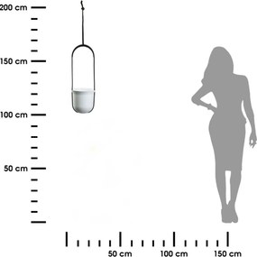 Závěsný květináč AERA HANG 17,9 cm bílý