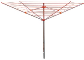 Erga Garden 5000, voľne stojaci 4-ramenný záhradný sušiak na bielizeň 200x200x195 cm, strieborná-červená, ERG-SEP-10SUSOGRGAR50