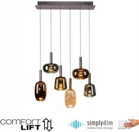 Paul Neuhaus Irides Led závesné svietidlo 6-ramenné, stmievateľné, Comfort Li