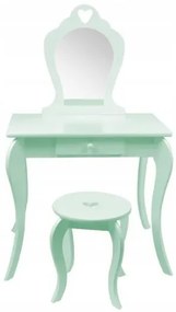 Detský toaletný stolík v mentolovej farbe