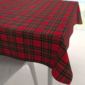 Biante Vianočný dekoračný štvorcový obrus PML-078 Červeno-zelené káro 70x70 cm