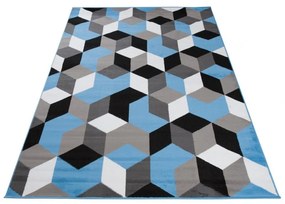 Kusový koberec PP Elma šedomodrý 200x200cm