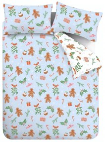 Modré obliečky na dvojlôžko/predĺžené z mikrovlákna 230x220 cm Gingerbread – Catherine Lansfield