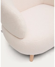 Béžové kreslo z textílie buklé Luisa – Kave Home