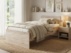 Posteľ ELISA 90 x 200 cm, dub sonoma Rošt: S latkovým roštom, Matrac: Matrac Coco Maxi 20 cm