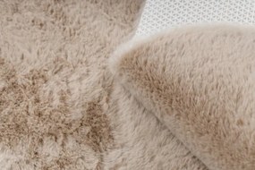 Koberec protišmykový SHAPE 3150 Motýľ Shaggy - camel, béžový plyš