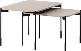 Kávový stolík Sonatia 70 cm obdĺžnikový na kovových nohách - kašmír