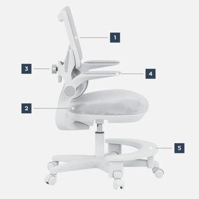 Detská otočná stolička Mark Adler Junior 5.7 Grey