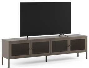 Sivý kovový TV stolík 160x50x35 cm Fayna – Marckeric
