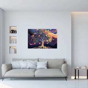 Obraz – Fialový strom plný energie (90x60 cm)