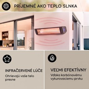 Blumfeldt Smartwave, infračervený ohrievač, 2400 W, WiFi, ovládanie cez aplikáciu, čierny