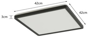 Brilagi - LED Kúpeľňové svietidlo ULTRA SLIM LED/24W/230V 42x42 cm čierna IP54