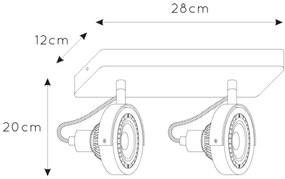 Lucide 31931/24/31 - LED Stmievateľné bodové svietidlo TALA 2xGU10/12W/230V biela