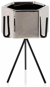 Kvetináč na stojane Sashi 18,5 cm strieborný