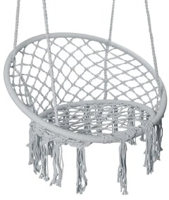 Závesné kreslo TOGO s vankúšmi, sivé