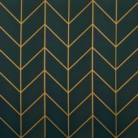 3D panel 0069, rozmer 50 cm x 50 cm, GLAMOUR 3 smaragdový so zlatými kontúrami, IMPOL TRADE