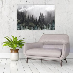 Obraz - Les s ilustrovanými prvkami (90x60 cm)