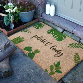 Rohožka z kokosového vlákna 40x60 cm Plant Lady – Artsy Doormats