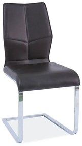 Jedálenská stolička Signal H-422 chróm/čierna/biely lak