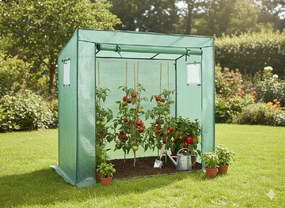 Garden Line Zelený skleník na paradajky 200 x 77 x 168/146 cm