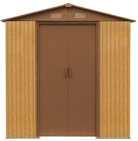 Záhradný domček BestBerg ZDB-2D / 2,5 m² / 194 x 131 x 184 cm / červené drevo / hnedá