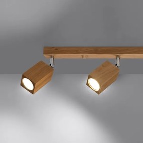 Sollux SL.1038 - Bodové svietidlo KEKE 4xGU10/40W/230V dub